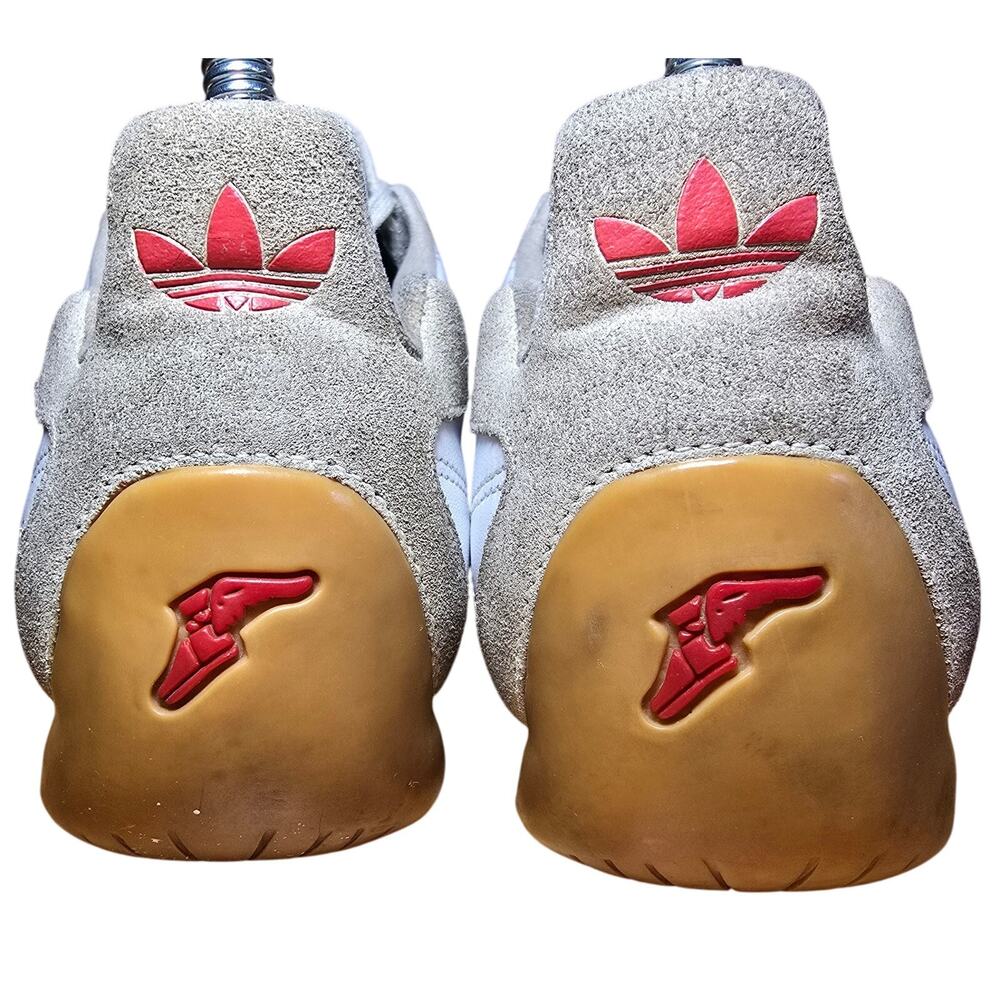 Vintage Adidas Tuscany Goodyear Trefoil Driving Racing Shoes White Red Sz 7 Mens - Picture 6 of 9
